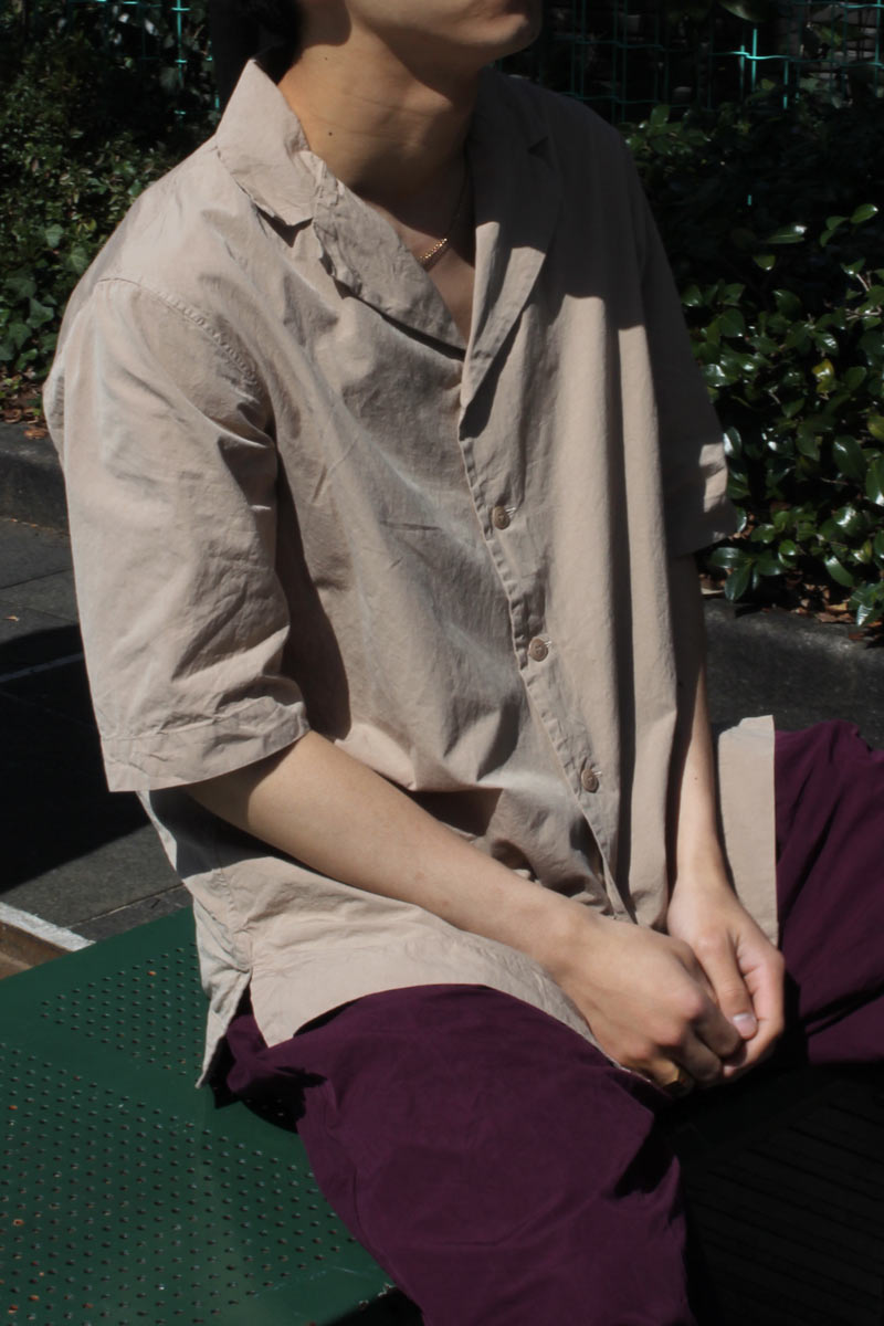 BOWLING SHIRT - PAPER COT / BEIGE [50%OFF]