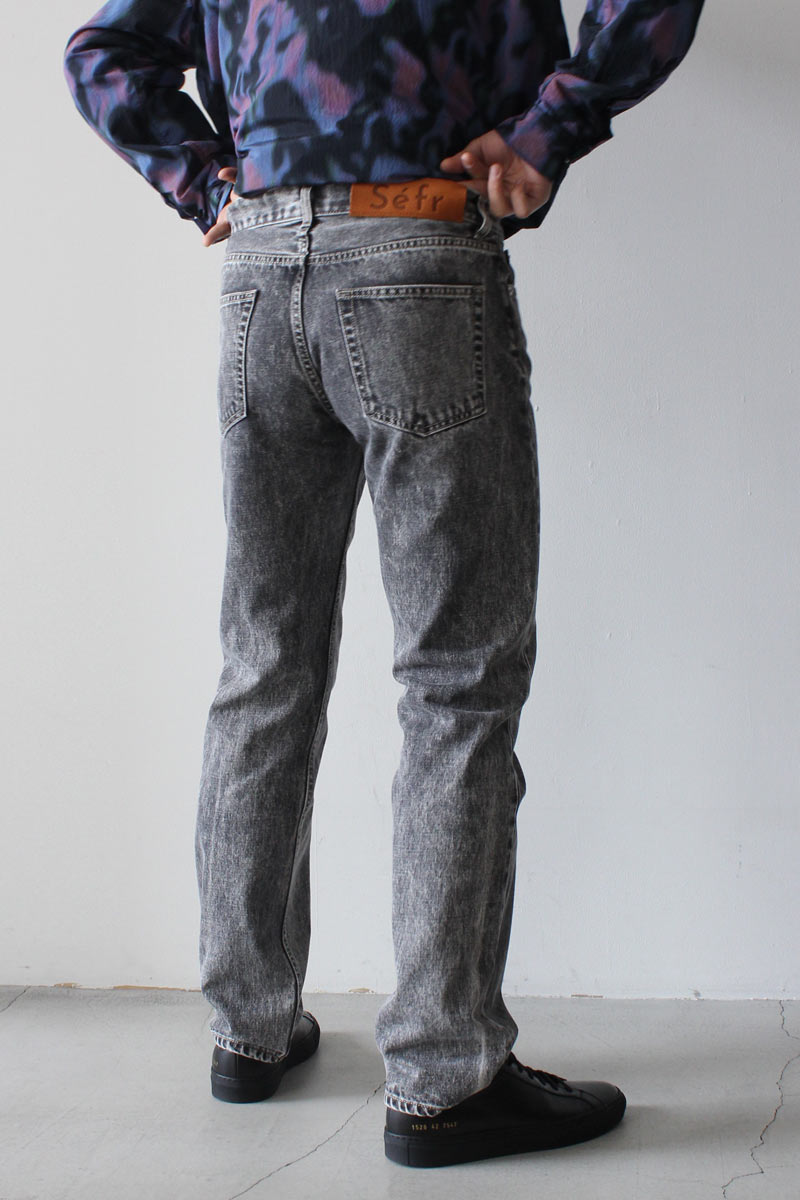 STRAIGHT CUT JEANS / MARBLE WASH [70%OFF]