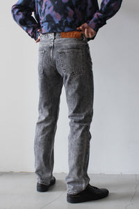 STRAIGHT CUT JEANS / MARBLE WASH [30%OFF]