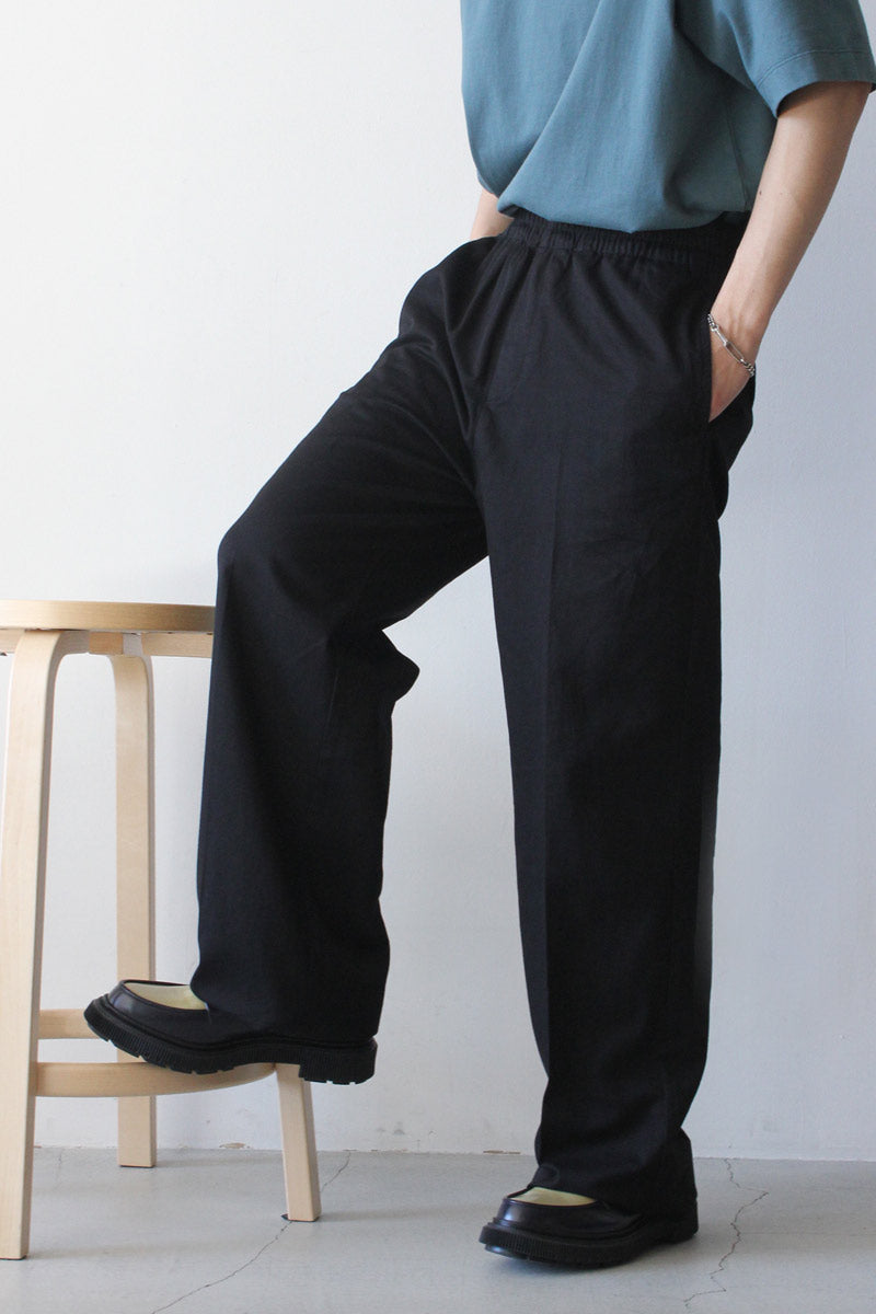 WIND ELASTIC TROUSER / BLACK SOFT TWILL [30% 할인]
