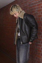Load image into Gallery viewer, PILOT JACKET / STEEL GREEN SHEARLING