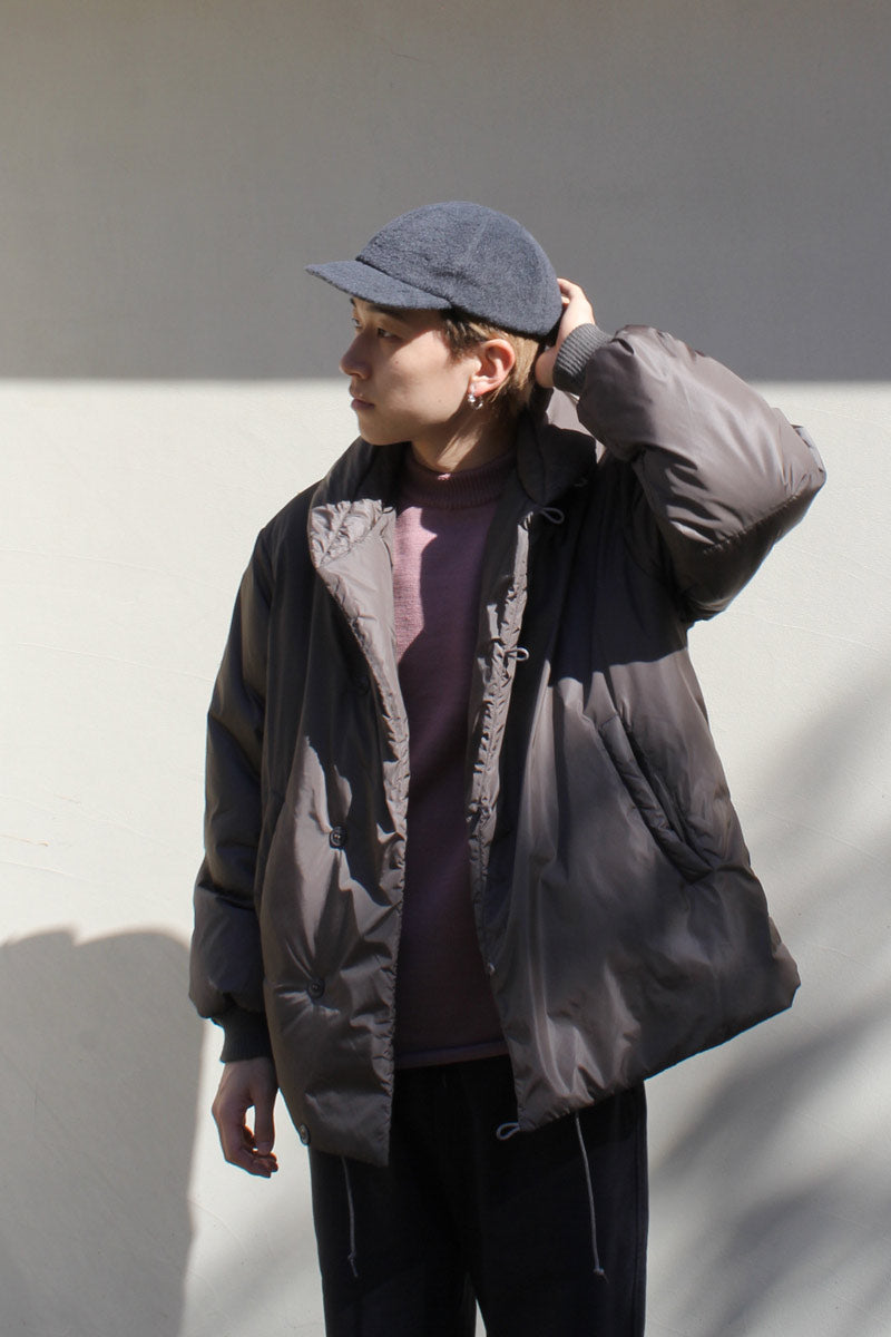 FLEECE LITTLE BRIM CAP / CHARCOAL