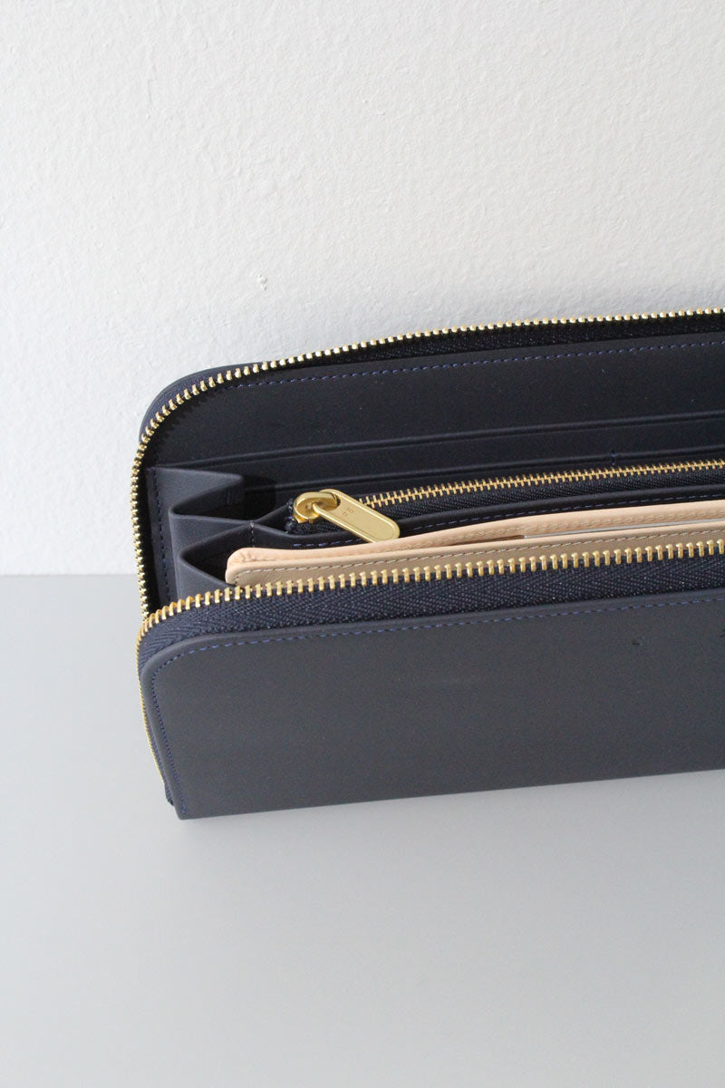 CM21 LEATHER LONG WALLET / BLUE