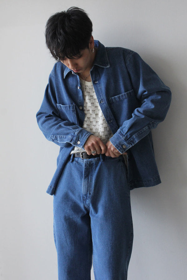 OVERSHIRT WORKWEAR DENIM / WASHED BLUE [30%OFF] 