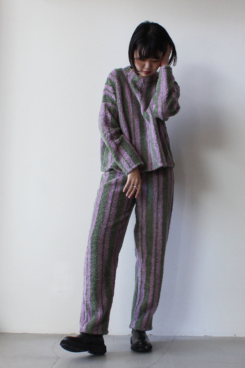 WALTER - FURRY STRIPED SWEATSHIRT / STRIPES [70%OFF]