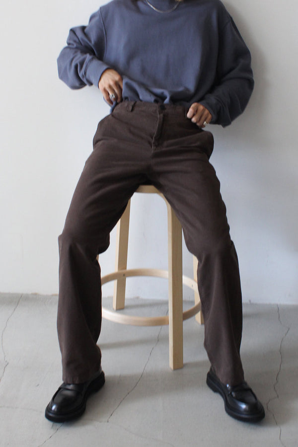 KEEP TROUSERS / BROWN BRUSHED TWILL [60% 할인]