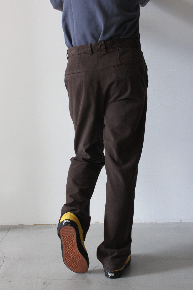 KEEP TROUSERS / BROWN BRUSHED TWILL [60% OFF]