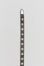 画像をギャラリービューアに読み込む, BELT 2CM / FLOWERS ON BLACK LEATHER