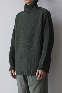 HIGH NECK JUMPER WOOLY / KHAKI