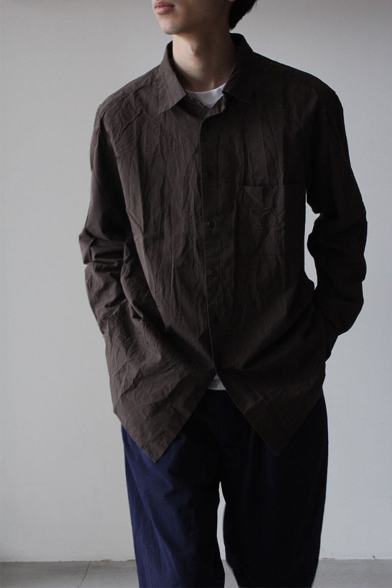 BIG RACCOURCIE SHIRT - PAPER COTTON / EARTH [20%OFF]