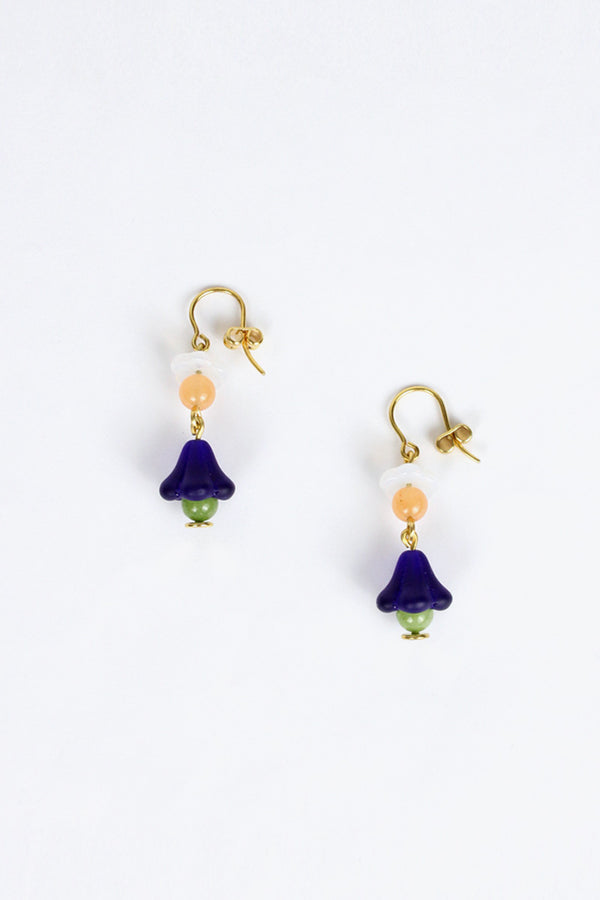 BOUCLE D'OREILLES EARRINGS / ORANGE/BLUE/GREEN 