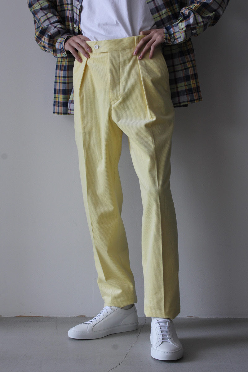 FRENCH CORDUROY ONE TUCK / YELLOW [金沢店]