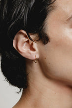 Load image into Gallery viewer, ORGANIC HOOP EARRINGS / 14K GOLD PLATED STERLING SILVER