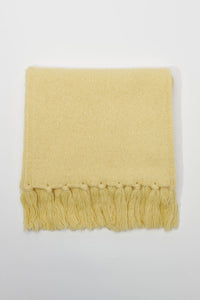 KNITTED SCARF / CANARY YELLOW SILK WOOL