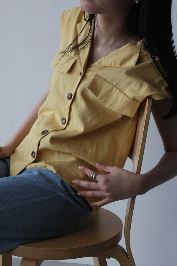 DIGNA SAFARI SHIRT / YELLOW [40%OFF]