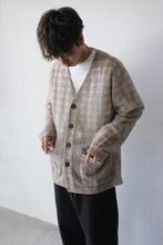 Load image into Gallery viewer, CARDIGAN / GREY DISINTEGRATION CHECK [30%OFF]