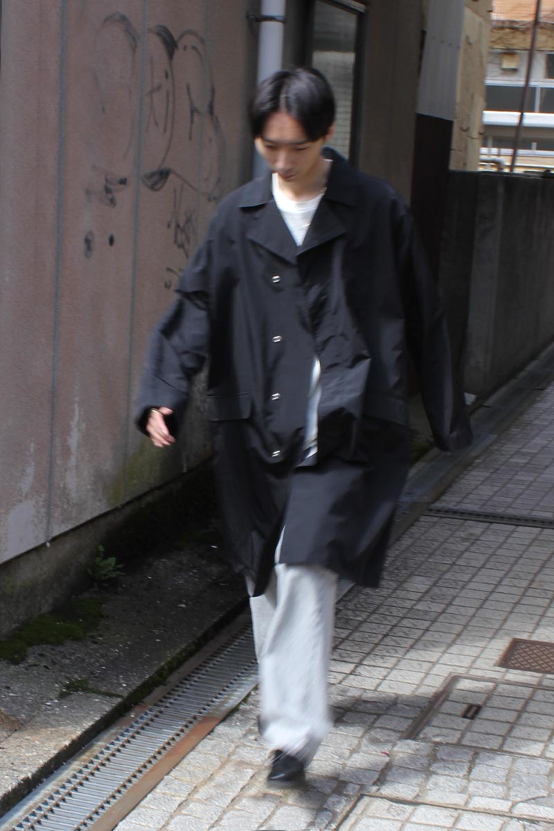 HOPE | SEE COAT / BLACK ナイロンオーバーコート – STOCK