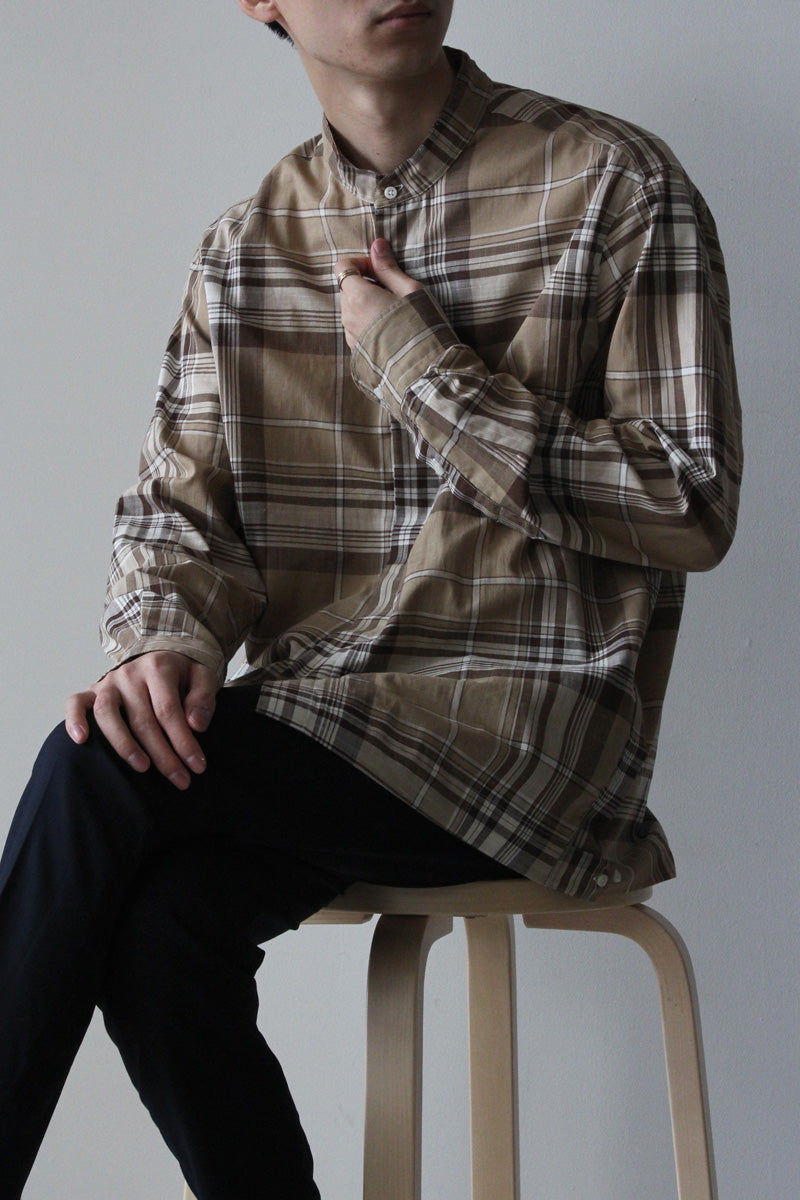 Mr.GENTLEMAN MADRAS CHECK L/S SHIRTS - シャツ