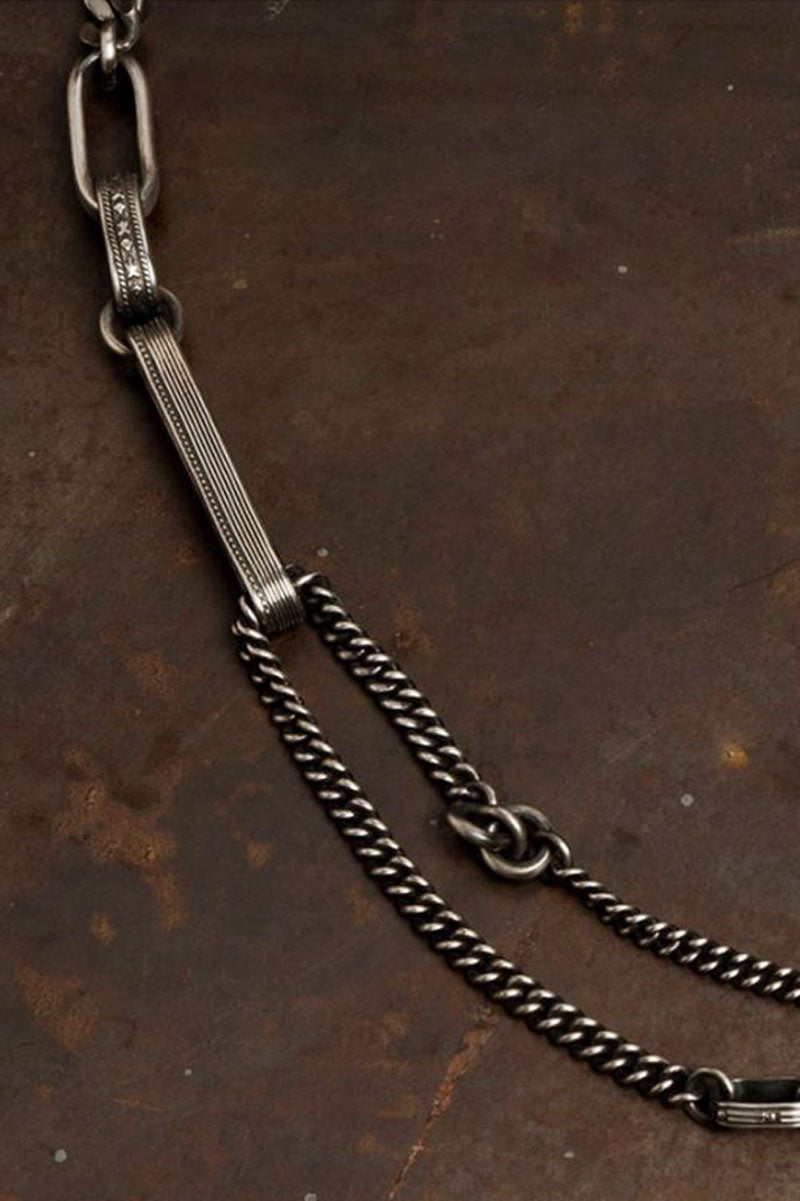 KEYCHAIN ​​TRACE LINKS / STERLING SILVER 