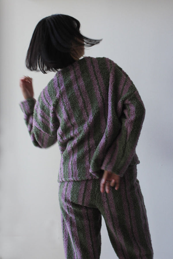 WALTER - FURRY STRIPED SWEATSHIRT / STRIPES [70%OFF]