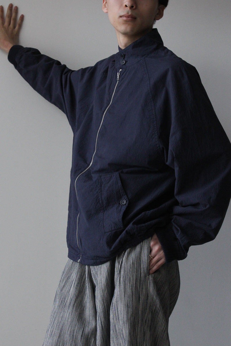 YOU MUST CREATE | BUSTER JACKET / NAVY シアサッカースウィング