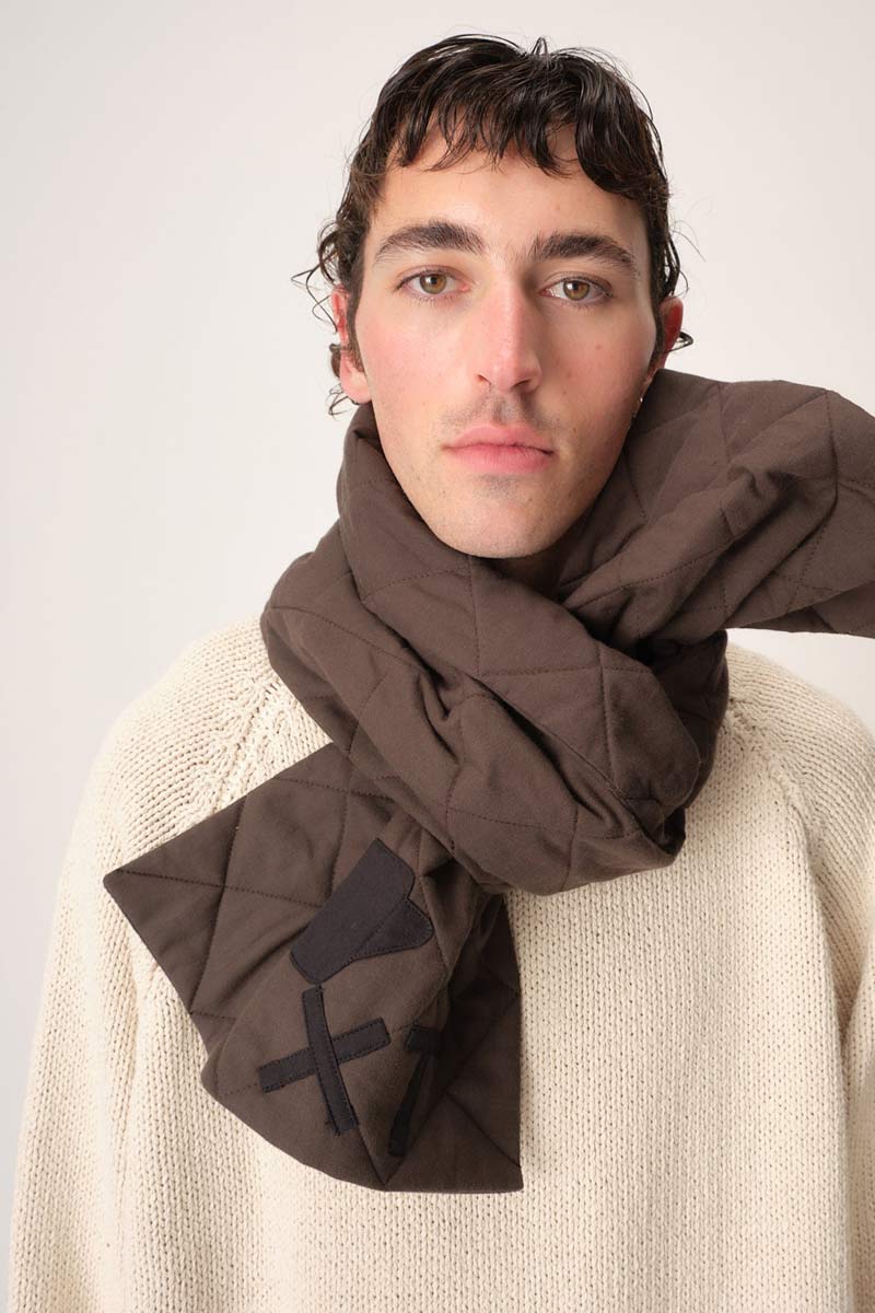 COFFEE SCARF / DARK BROWN [60%OFF]