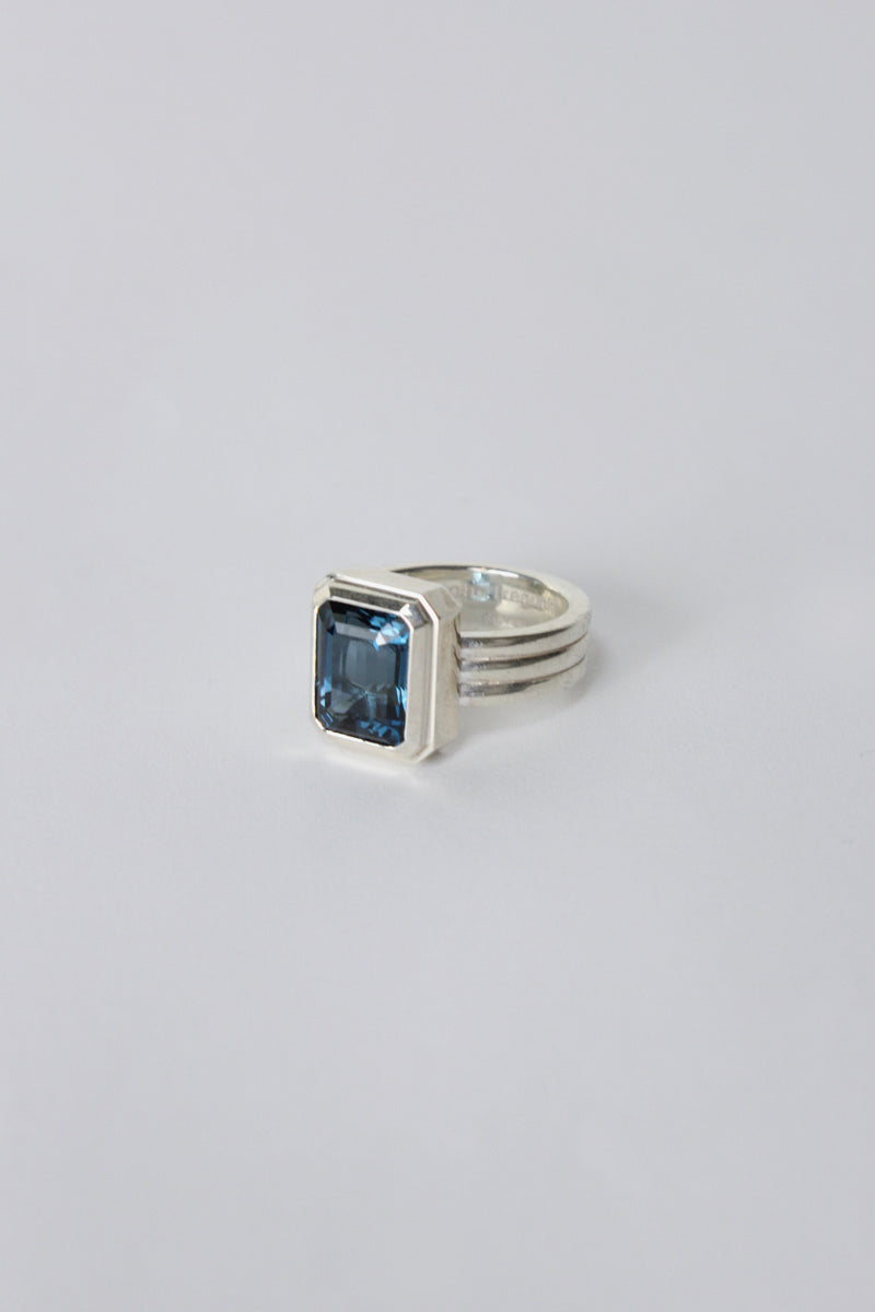 RING NO.607 / SILVER 925/LONDON BLUETOPAZ