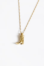 Load image into Gallery viewer, COWBOY BOOT NECKLACE / 14K GOLD PLATED BRONZE