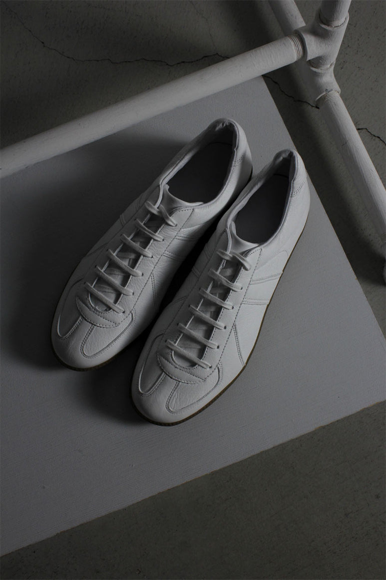 ALL LEATHER GERMAN TRAINER / WHITE