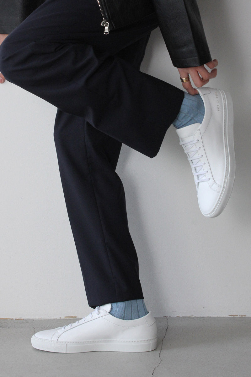 COMFORT COTTON RIB HI-SOCKS / DUSTY BLUE 