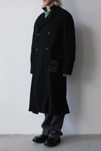 DOUBLE BREASTED COAT / BLACK [30%OFF]