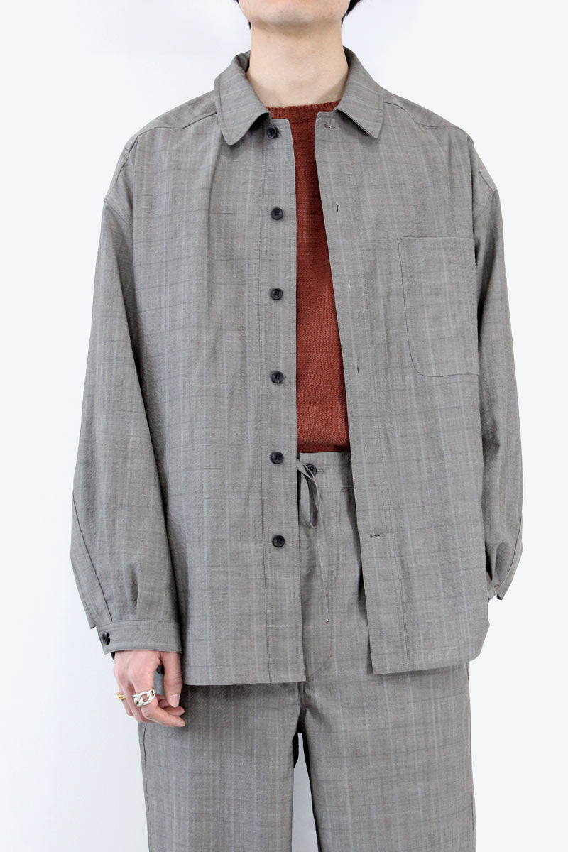 DOCUMENT | WOLL OVER SHIRT / CHECK シャツジャケット – STOCK