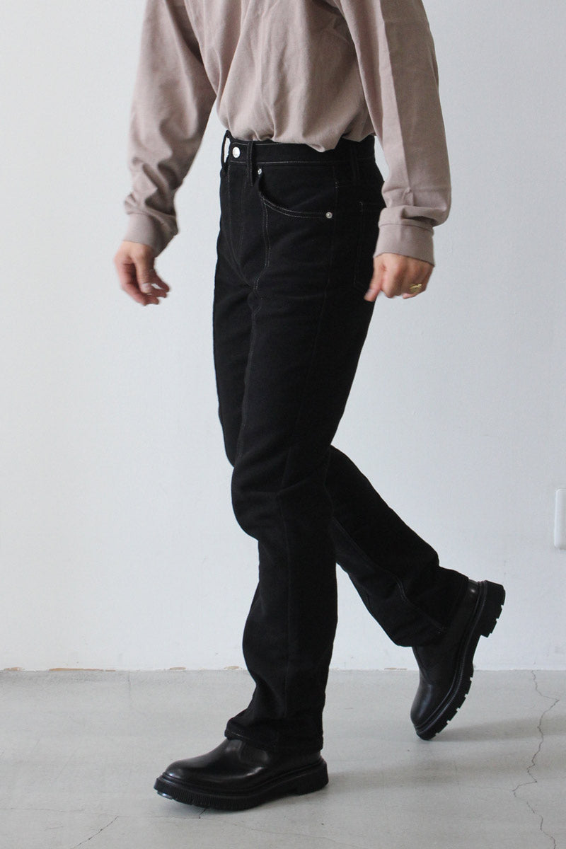 SEFR | BONANZA TROUSER / BLACK CONTRAST ステッチモールスキン