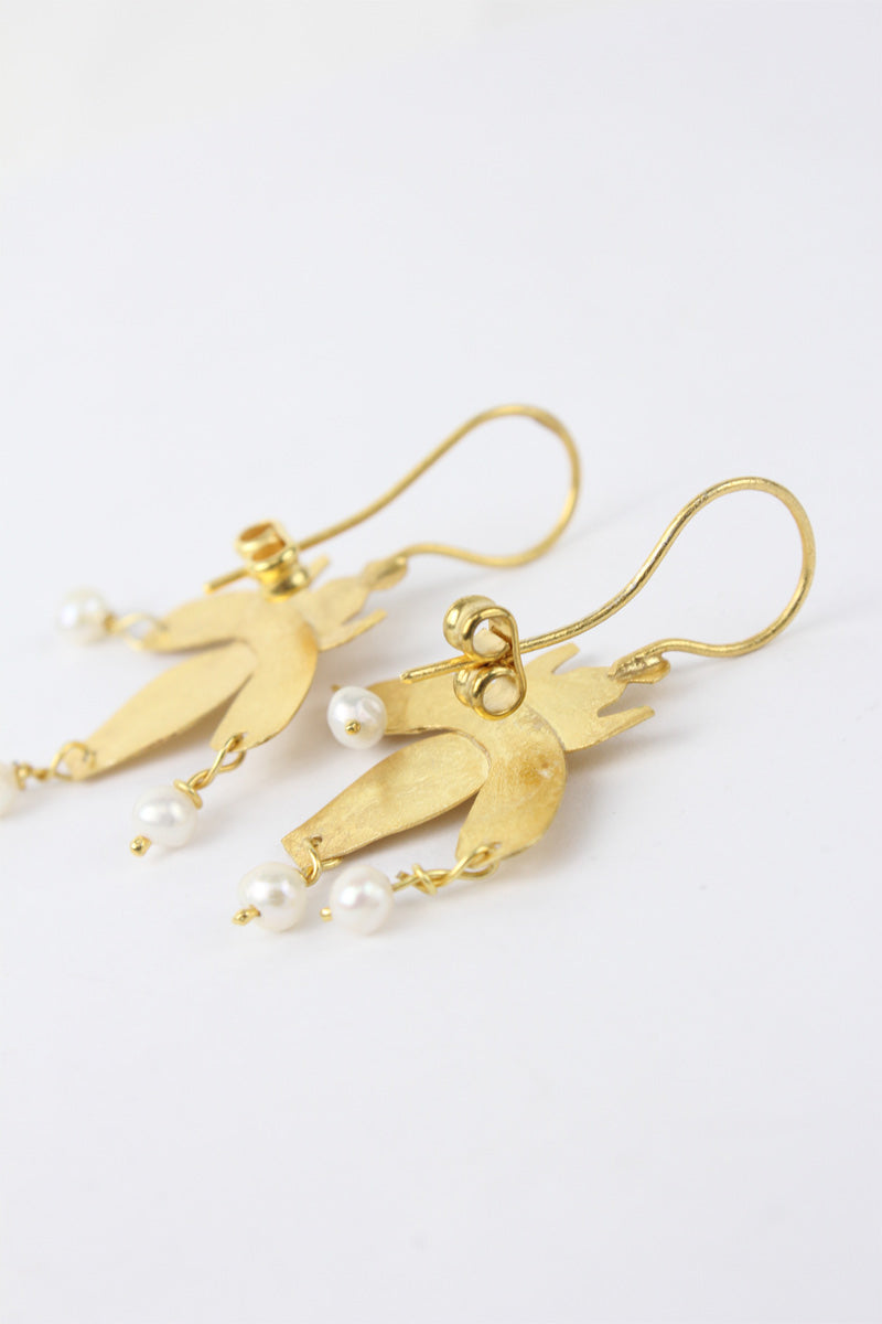 VUELO EARRINGS / GOLD PLATED SILVER 