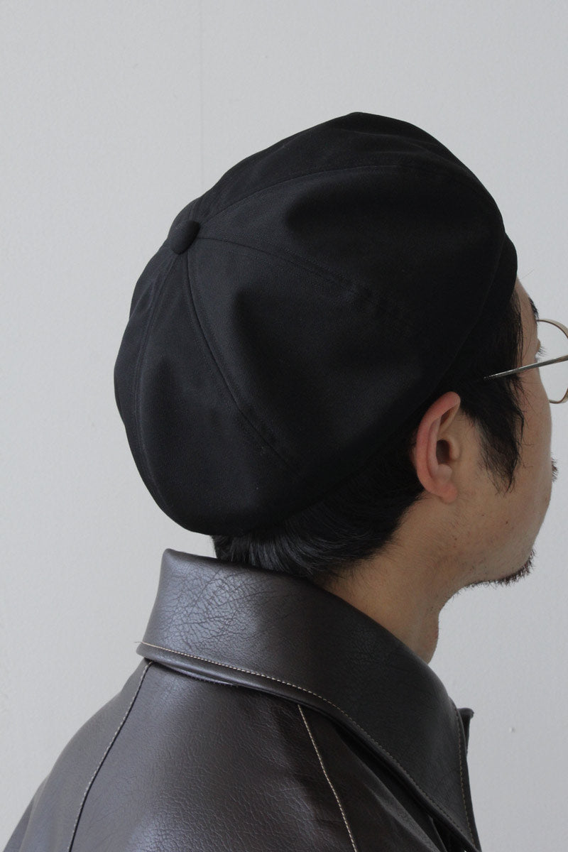 GABARDINE BERET / BLACK 