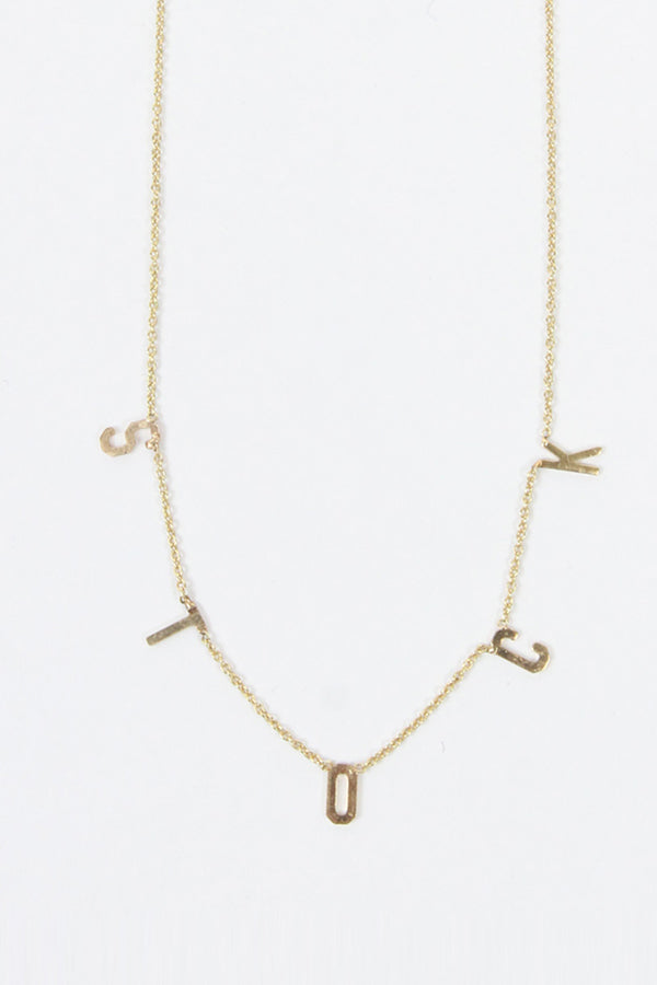 INITIAL NECKLACE "STOCK"EXCLUSIVE MODEL / 14K YELLOW GOLD [20%OFF]