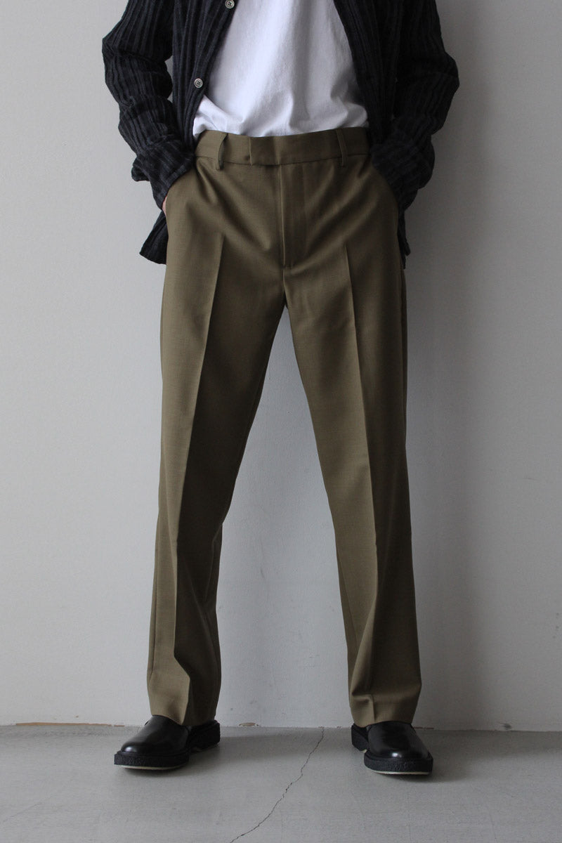 SEFR MIKE SUIT TROUSER ACADIA GREEN ウールストレートスラックス – STOCK