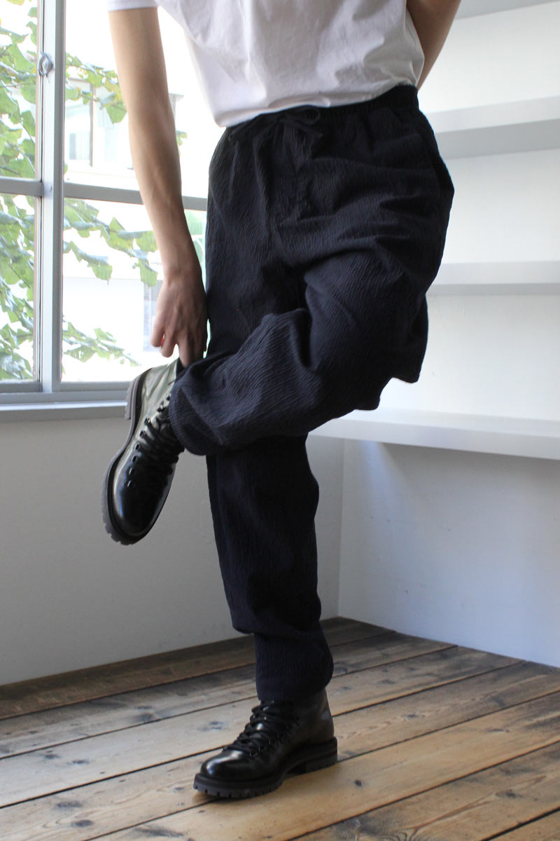 YOU MUST CREATE | ALVA SEERSUCKER CORD SKATE TROUSERS / NAVY