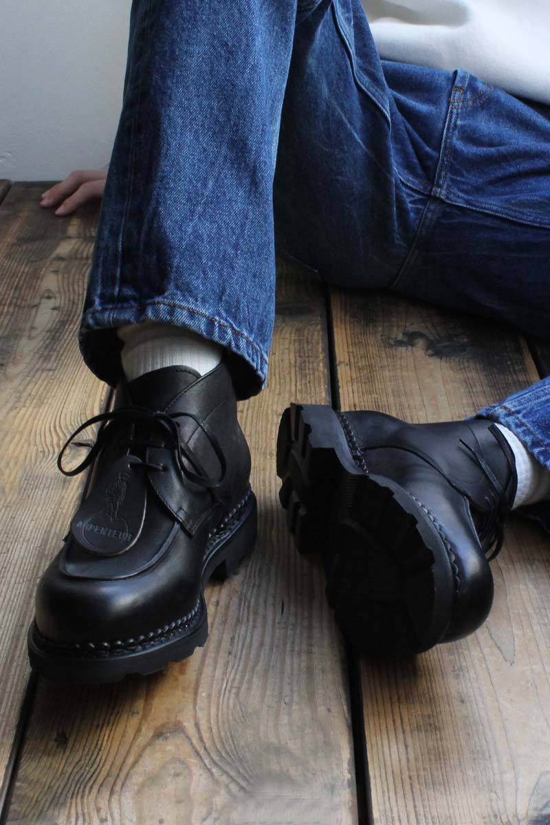 ARPENTEUR別注 paraboot チャッカーブーツ UK8 黒パラブーツカラーは ...