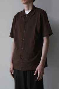 S/S PLACKET POLO / PURE BROWN [20%OFF]