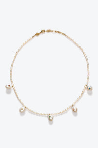 MARIANNE PEARL NECKLACE / 18K GOLD PLATED CHAIN [60%OFF]