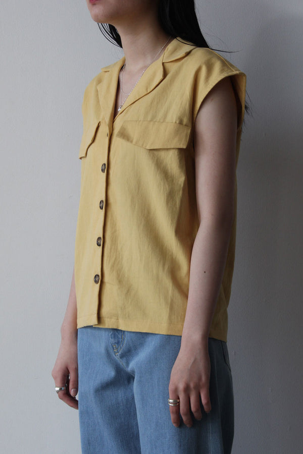 DIGNA SAFARI SHIRT / YELLOW [40%OFF]