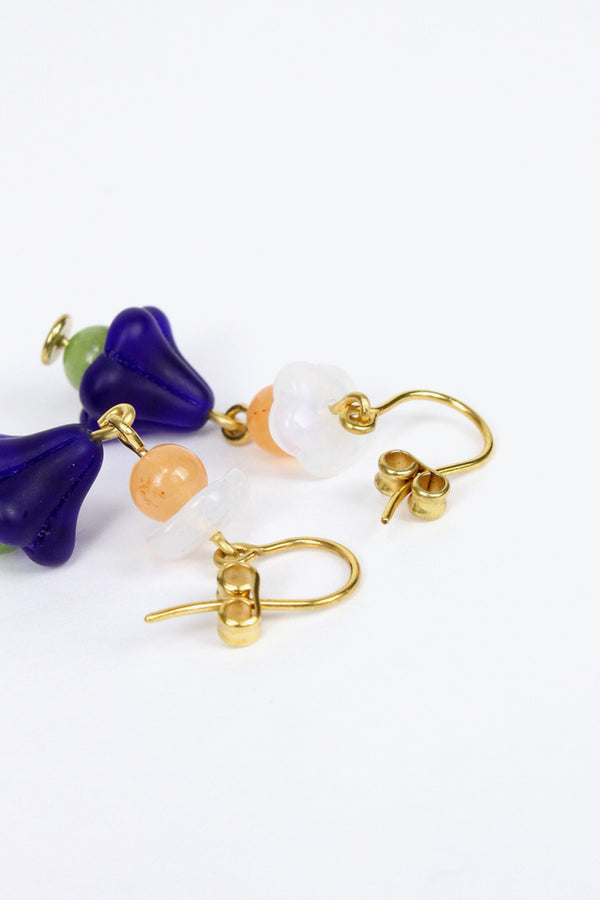 BOUCLE D'OREILLES EARRINGS / ORANGE/BLUE/GREEN 