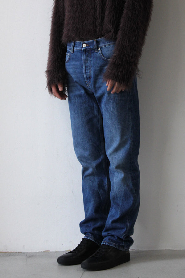 STRAIGHT CUT JEANS / BLUE CREASE [50%OFF]