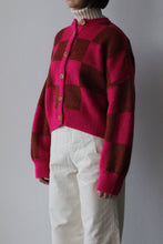 Load image into Gallery viewer, WASS - MOHAIR CARDIGAN / FUCHSIA + CAMEL [40%OFF]