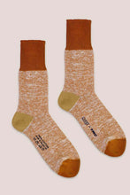 Load image into Gallery viewer, BLOCK SOLID TIP COTTON SOCKS / ORANGE [30%OFF]