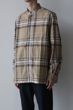 Load image into Gallery viewer, L/S MADRAS CHECK STAND COLLAR SHIRT / BEIGE BROWN [50%OFF]