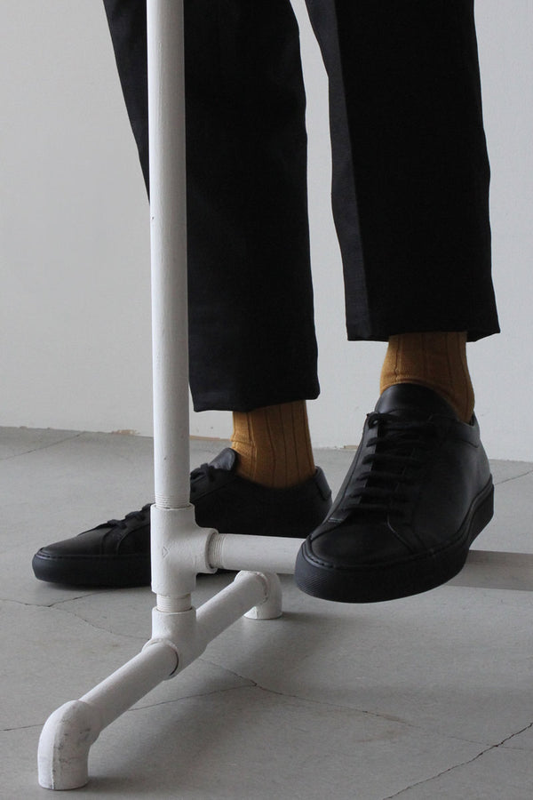 COMFORT COTTON RIB HI-SOCKS / MUSTARD