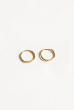 Load image into Gallery viewer, ORGANIC HOOP EARRINGS / 14K GOLD PLATED STERLING SILVER
