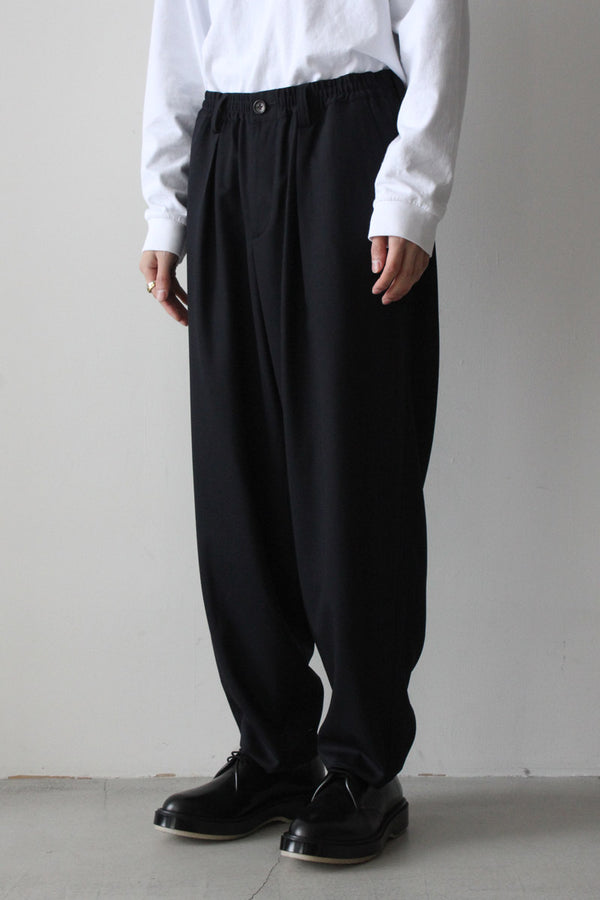 STOCK NEW CLASSIC TROUSERS TROPICAL WOOL GABARDINE / DARK SAPPHIRE